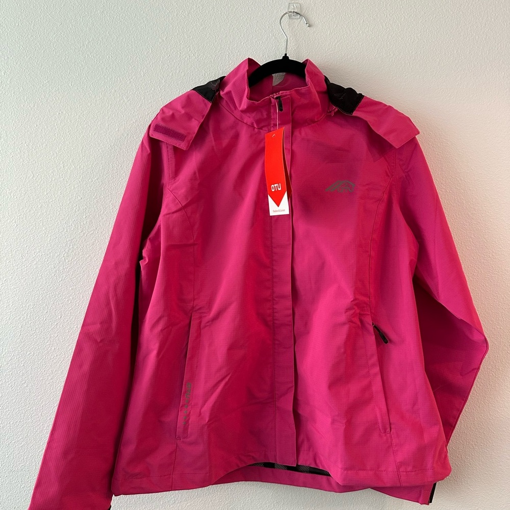 Pink Lightweight Weather-Resistant Trench Coat